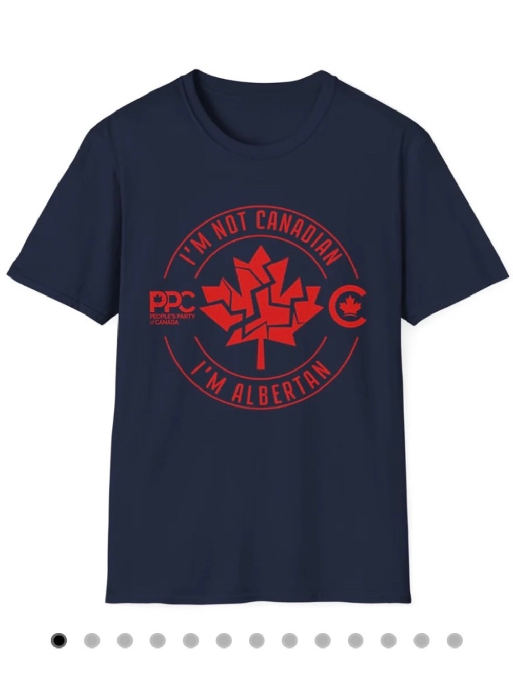Anti-Liberal “I'm Not Canadian I'm Albertan” Men's Modern Fit T-Shirt